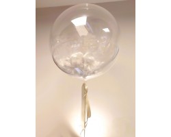 PVC Lode XL ar baltām spalviņām PVC Lode XL ar baltām spalviņām