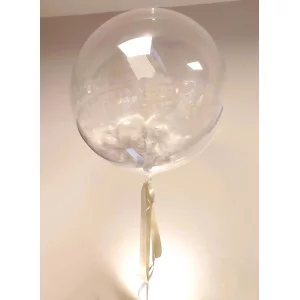 PVC Lode XL ar baltām spalviņām