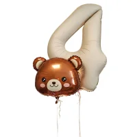 Lācītis: XL cipars + 1 folijas balons — HBP-12 Lācītis: XL cipars + 1 folijas balons — HBP-12