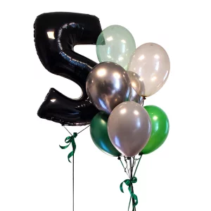 Cipars XXL un septiņu balonu pušķis Cipars XXL un septiņu balonu pušķis