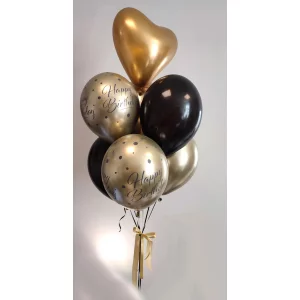 Букет гелиевых шаров Happy Birthday, 7 шт.