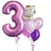 Kaķītis ar kroni: L/Smart cipars + 6 baloni — HBP-13 Kaķītis ar kroni: L/Smart cipars + 6 baloni — HBP-13