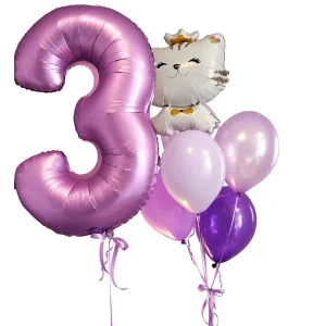Kaķītis ar kroni: L/Smart cipars + 6 baloni — HBP-13 Kaķītis ar kroni: L/Smart cipars + 6 baloni — HBP-13