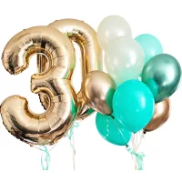 Cipari XL un deviņu balonu pušķis 2 Cipari XL un deviņu balonu pušķis 2