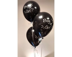 3 apdrukas balonu pušķis - Puika vai meitene?