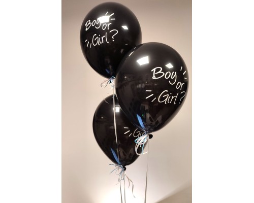 3 apdrukas balonu pušķis - Puika vai meitene?