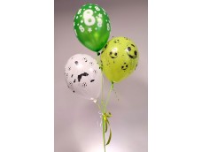 Hēlija balonu pušķis Futbols - 3 apdrukas baloni