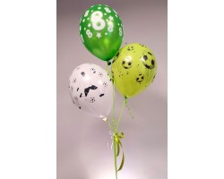 3 apdrukas balonu pušķis - Futbols 