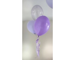 3 balonu pušķis ar satīna lentēm