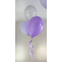 3 balonu pušķis ar satīna lentēm 3 balonu pušķis ar satīna lentēm