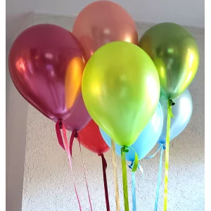9 balonu pušķis, krāsains 9 balonu pušķis, krāsains