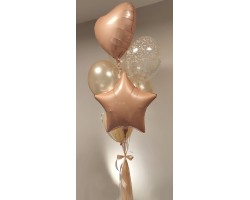 7 balonu pušķis - Persika pūciņa