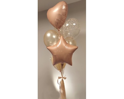 7 balonu pušķis - Persika pūciņa