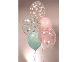 5 balonu pušķis ar sirsniņbaloniem