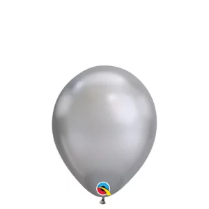 Sudraba krāsas Qualatex hroma baloni 30 cm