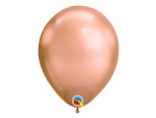 Baloni metāliski, hroma, zelta, rozā, Qualatex, 29cm