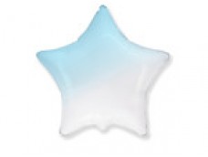 Folijas balons zvaigzne, balta, zila, 48cm, Flexmetal 