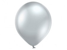 Baloni metāliski, hroma, sudraba, Belbal, 30 cm, 100 gab.