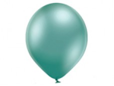 Baloni metāliski, hroma, zaļi, mint, Belbal, 30 cm, 100 gab.