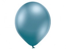 Baloni metāliski, hroma, zili, Belbal, 30 cm, 100 gab.