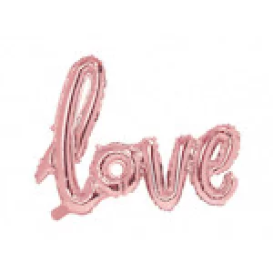 Folijas balons Mīlu - Love, rozā zelta, tikai gaisam