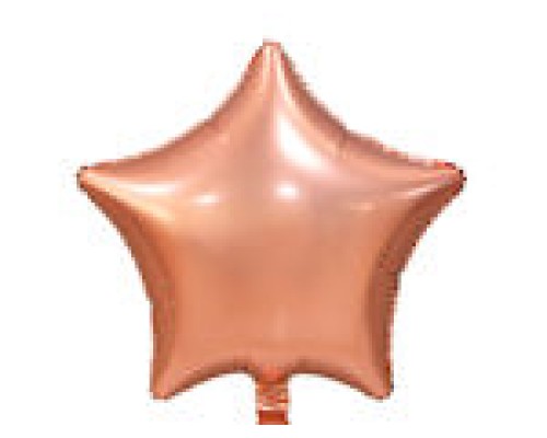 Folijas balons zvaigzne, zelta, rozā, vara, matēta, 48cm 