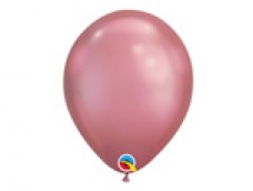Baloni metāliski, hroma, rozā, Qualatex, 29cm
