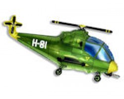 Folijas balons  Transportlīdzeklis - Helikopters, zaļš, 60cm, Flexmetal