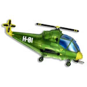 Folijas balons  Transportlīdzeklis - Helikopters, zaļš, 60cm, Flexmetal
