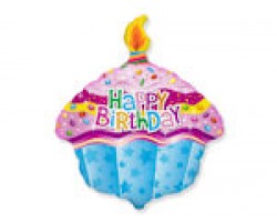  Folijas balons Happy Birthday - Kūka, 60cm, Flexmetal
