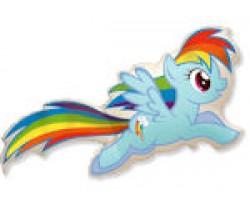 Folijas balons   Ponijs, MLP Rainbow Dash, 60cm, Flexmetal
