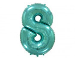 Folijas balons 96cm XXL - cipars 8 tiffany