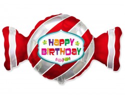  Folijas balons Happy Birthday - Konfekte, 60cm, Flexmetal