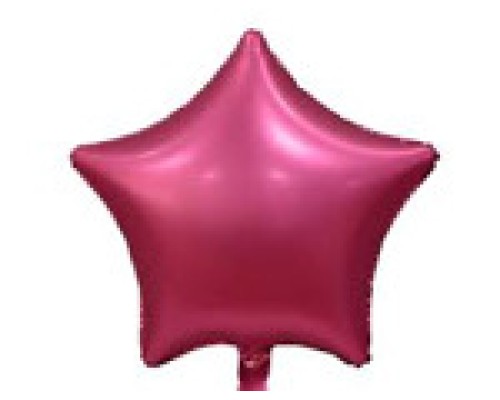 Folijas balons zvaigzne, rozā, tum&scaron;i, matēta, 48cm