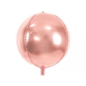 Folijas balons 40cm XL - bumba, rozā zelta Folijas balons 40cm XL - bumba, rozā zelta