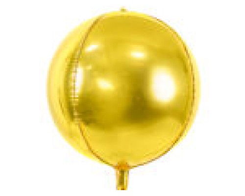 Folijas balons 40cm XL - bumba, zelta
