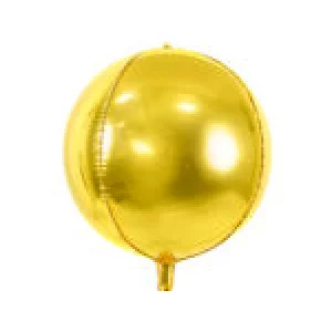 Folijas balons 40cm XL - bumba, zelta Folijas balons 40cm XL - bumba, zelta
