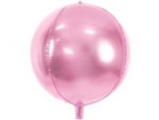 Folijas balons 40cm XL - bumba, rozā, gaiši