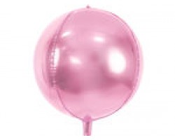 Folijas balons 40cm XL - bumba, rozā, gaiši