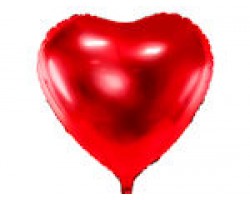 Folijas balons sirds, sarkana, 61cm