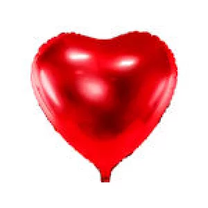 Folijas balons sirds, sarkana, 61cm
