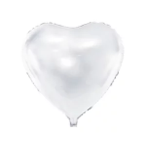 Folijas balons sirds, balta, 61cm
