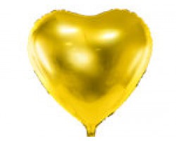 Folijas balons sirds, zelta, 61cm