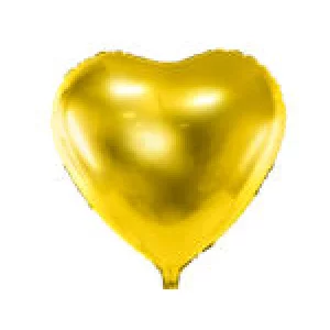 Folijas balons sirds, zelta, 61cm