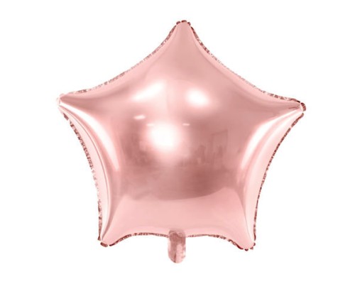 Folijas balons zvaigzne, zelta, rozā, spīdīga, 47cm 