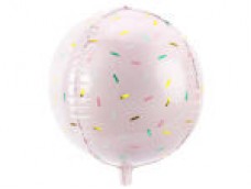 Folijas balons 40cm XL - bumba, konfeti raksts