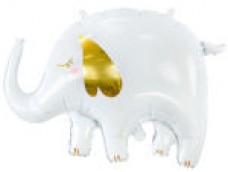 Folijas balons  Dzīvnieki - zilonis, balts, 61 x 41cm