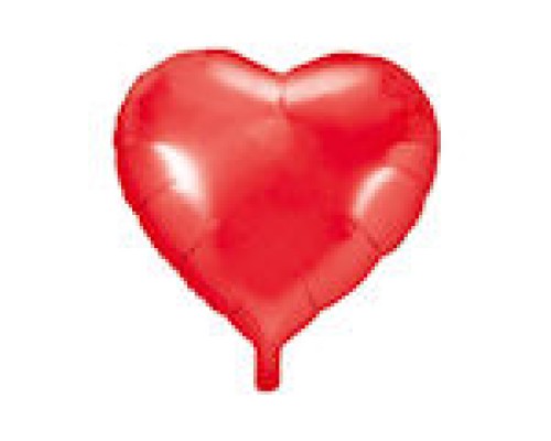 Folijas balons sirds, sarkana, 45cm