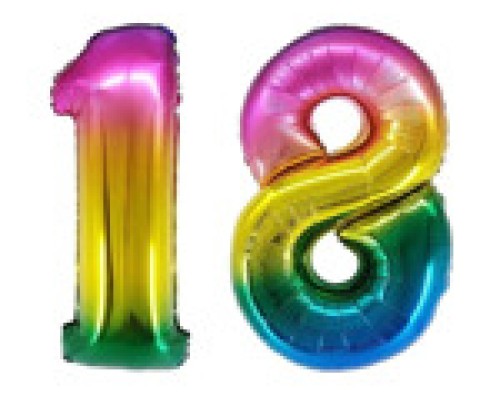 Folijas balons 78cm L - 18, nepiepūsts