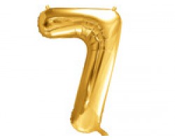 Folijas balons 86cm XL - cipars 7, zelts